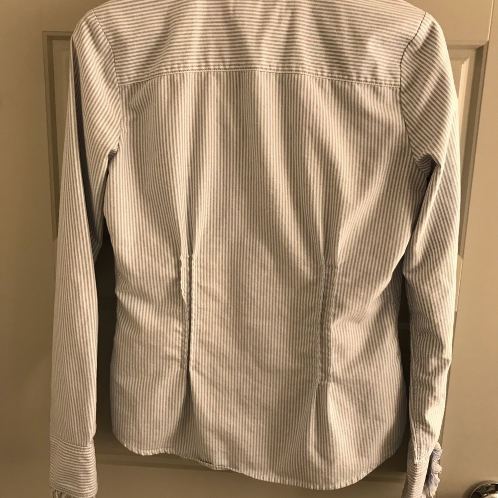 Women's Striped Button Down Shirt - Picture 6 of 8